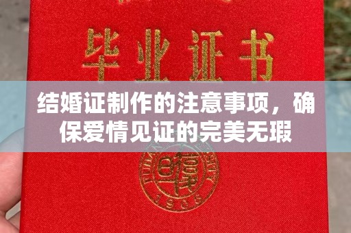 越西结婚证制作的注意事项，确保爱情见证的完美无瑕