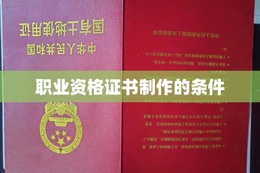 石城职业资格证书制作的条件