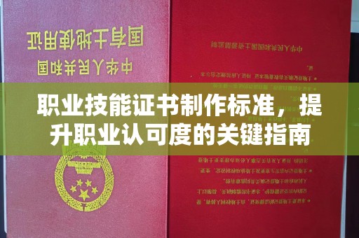 信宜职业技能证书制作标准，提升职业认可度的关键指南